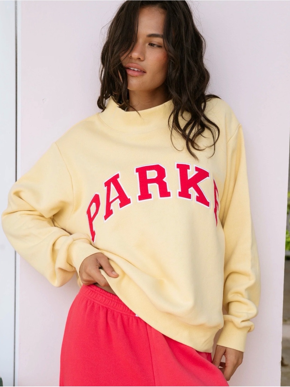 Parke Heritage Varsity Mock Neck Sweatshirt - Summerland Collection - Lemonade
